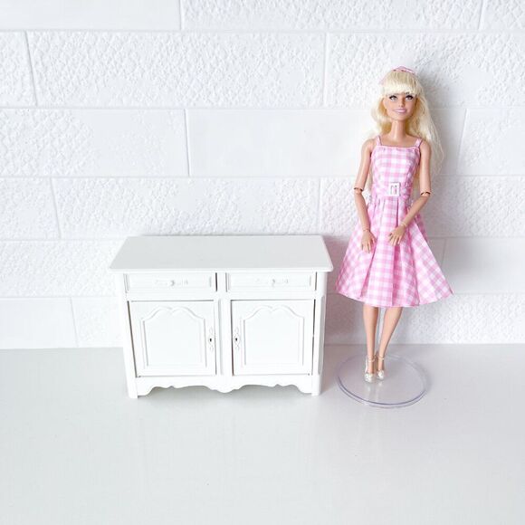 Barbie Miniature Dollhouse White French Cabinet Sideboard 1:6 Scale 3D Printed - Picture 5 of 5